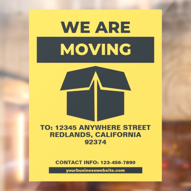 Customise Business Shop Restaurant Moving Front Window Cling (Sheet 2)