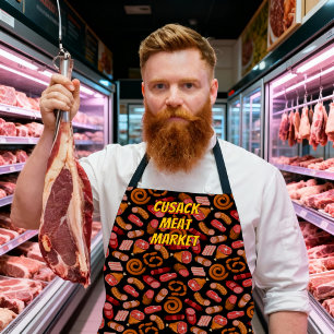 Customise Butcher Meat Market Business  Apron