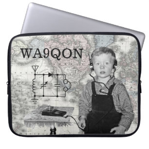 Customise Call Letters Radio Boy Laptop Sleeve