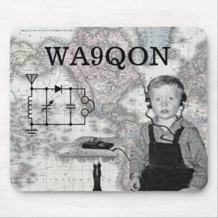 Customise Call Letters Radio Boy Mouse Mat