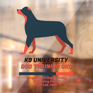 Customise Canine Dog Academy School Business Window Cling