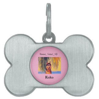 Customise canine on the beach pet ID tag