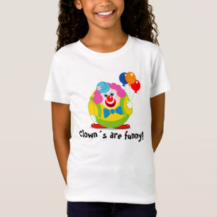 Customise, cartoon cute circus clown with balloons T-Shirt