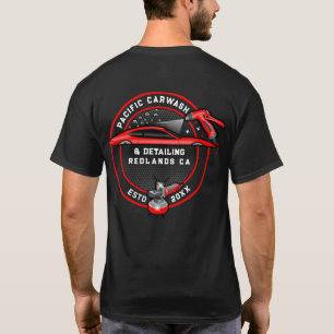 Customise Carwash Detailer Front and Back Design  T-Shirt