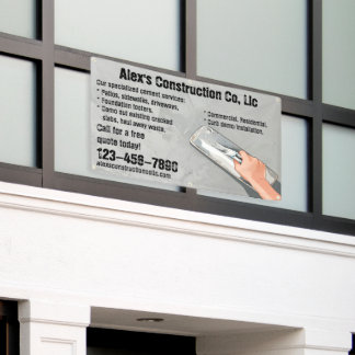 Customise Cement Contractor Business Promotional Banner