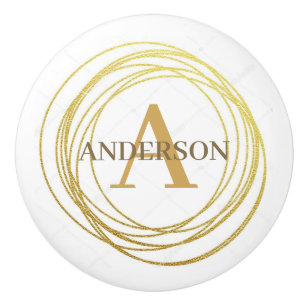 Customise Ceramic Knobs - Golden Circles