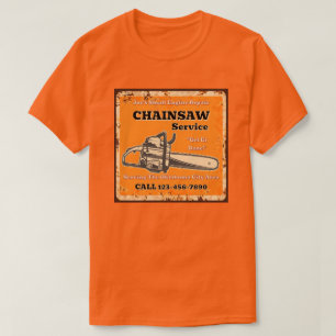 Customise Chainsaw Service Small Engine Repair T-Shirt