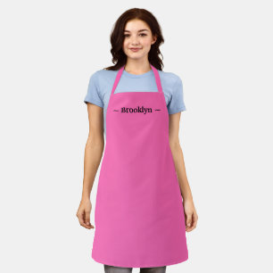 customise change name text black hot pink black apron