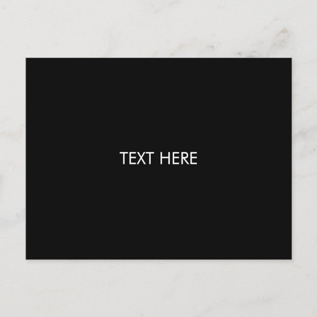 customise, change name text black white postcard (Front)
