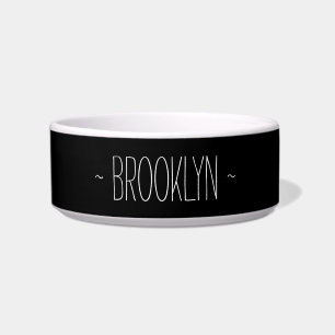 "customise / change name text & colours" - pet bow bowl