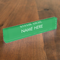 customise, change name text green white