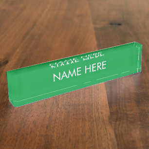 customise, change name text green white nameplate