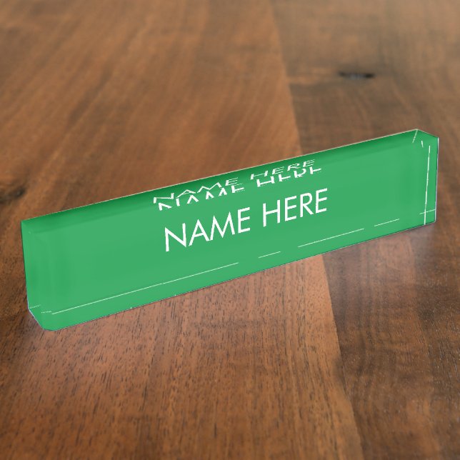 customise, change name text green white nameplate (Side)