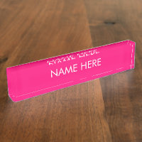 customise, change name text hot pink fuchsia white