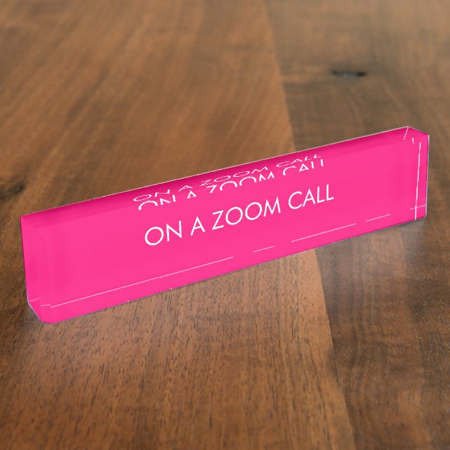 customise, change name text hot pink white nameplate (Side)