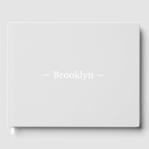 customise change name text light grey guest book