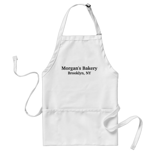 customise change name text white black Apron (Front)