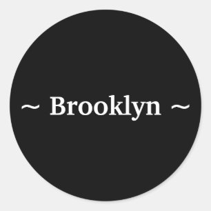 customise change name text white black classic round sticker