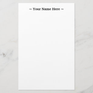 customise change name text white black stationery