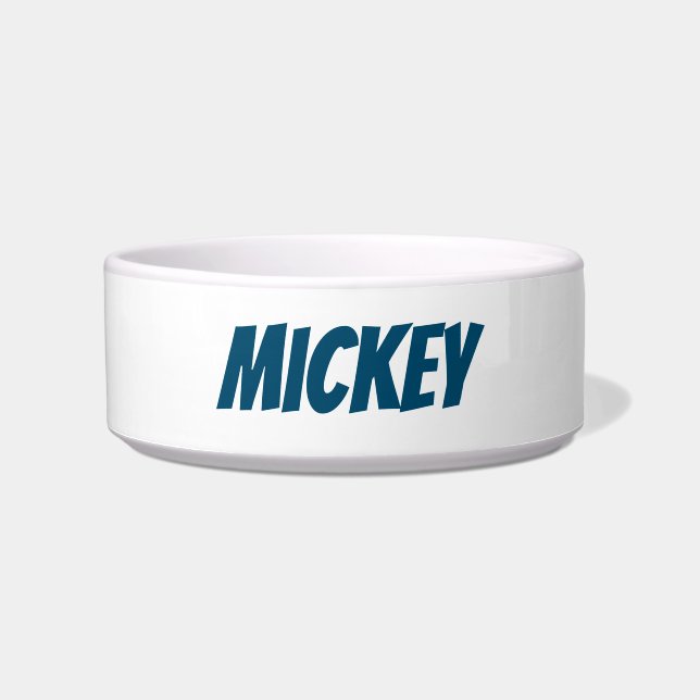 "customise / change your text & colours" - pet bow bowl (Front)