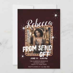 Customise Charming Prom Send Off Sparkling Chain Invitation