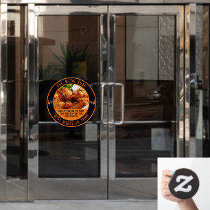 Customise Chicken Wing Restaurant Large Front  Win Window Cling