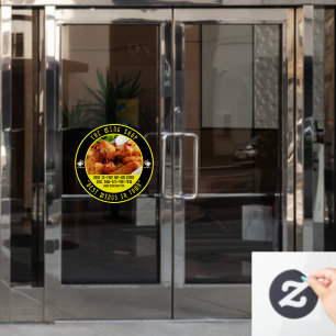 Customise Chicken Wing Restaurant Large Front Wind Window Cling