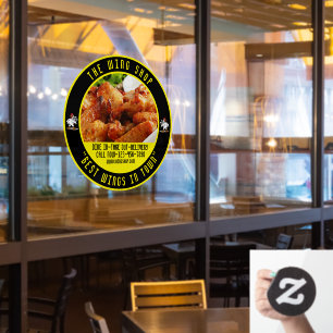 Customise Chicken Wing Restaurant Large Front Window Cling