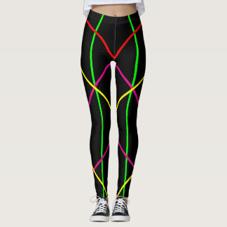 Customise & Choose the colour - Neon Lines Yoga Leggings