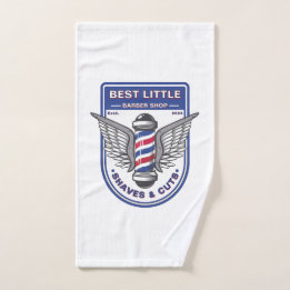 Customise Classic Barber Shop Traditional Pole Hand Towel