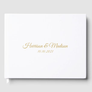 customise classic elegant text Wedding Guest Book