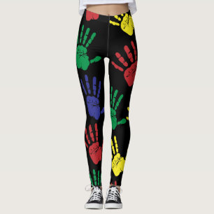 Customise Colourful Handprints Leggings
