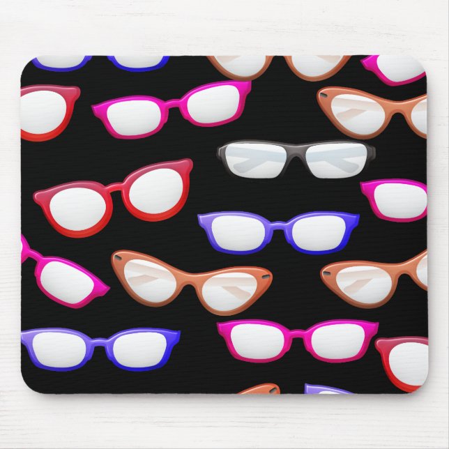 Customise colourful sunglasses mouse mat (Front)