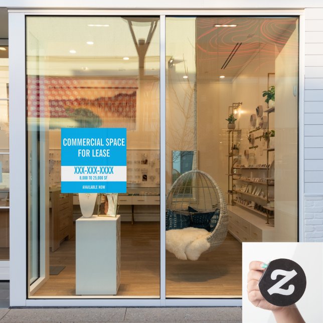 Customise Commercial Property For Lease Mall Shop  Window Cling (Store Window)