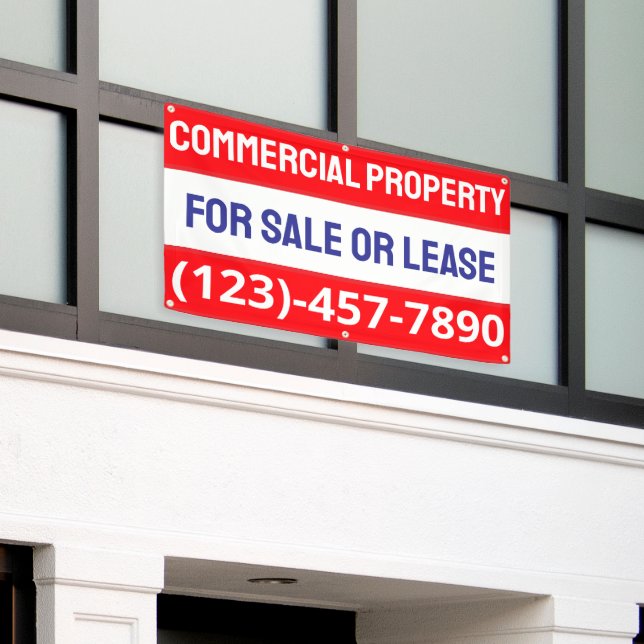 Customise Commercial Property For Sale Or Lease Banner (Outside Building)