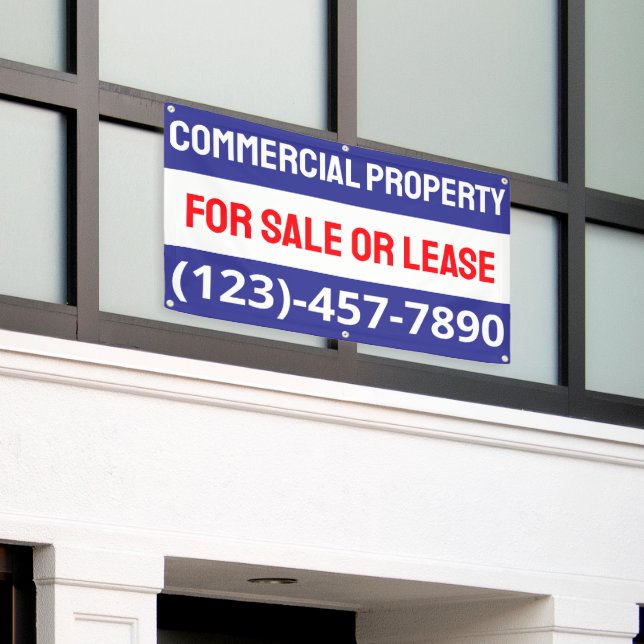 Customise Commercial Property For Sale Or Lease Banner (Outside Building)