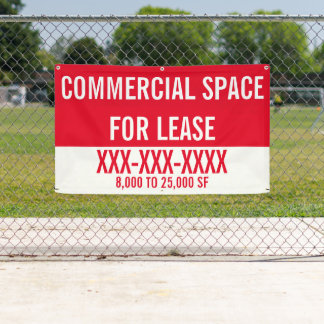 Customise Commercial Space For Lease Fence  Banner
