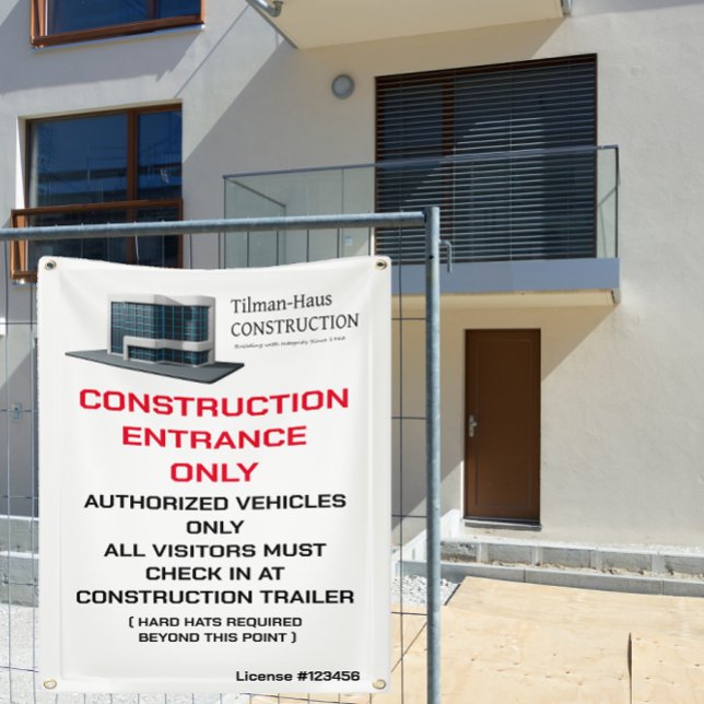 Customise Construction Contractor Logo Site Entran Banner (Creator Uploaded)