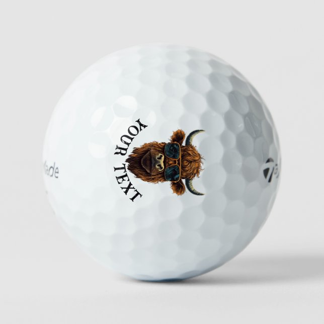 Customise Cool Cow design Golf Balls (Front)