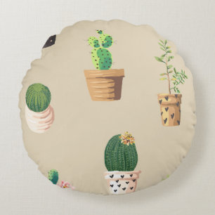 Customise Cool Flowers Round Cushion