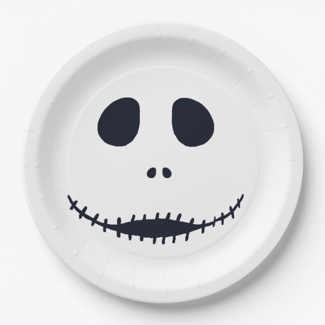 Customise Cool Halloween Scary Face Paper Plate (Front)