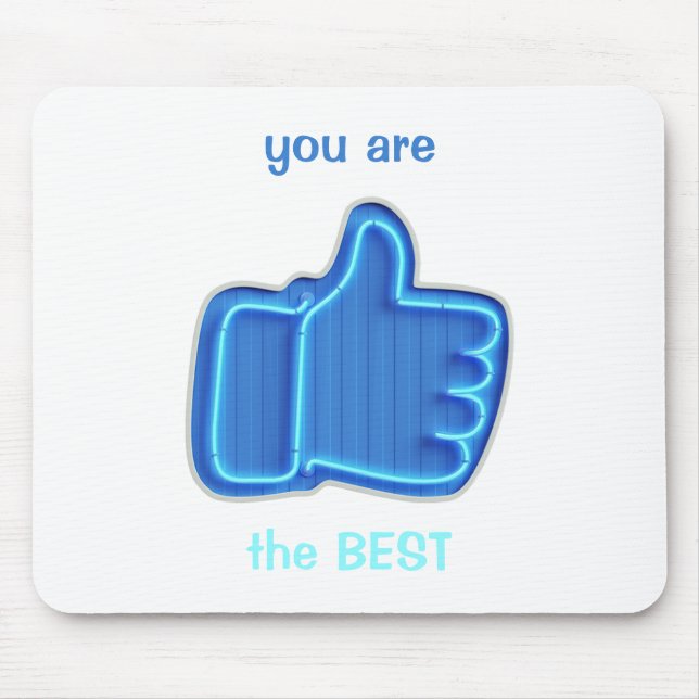 Customise Cool Neon Hand Mouse Mat (Front)