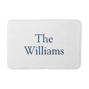 Customise Couple's last name family name text Bath Mat