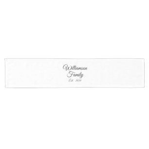 Customise Couple's last name, year, number Short Table Runner