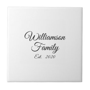 Customise Couple's last name, year, number Tile