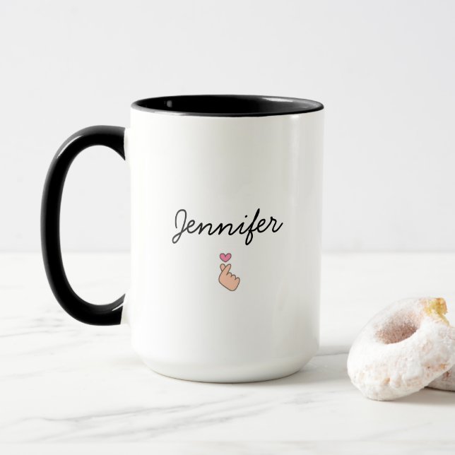 Customise Create your name stylish coffee mug (With Donut)