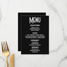 Customise - Create Your Own Black Custom Menu