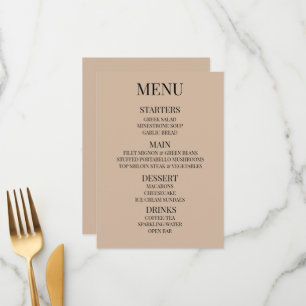 Customise - Create Your Own Custom Beige Menu