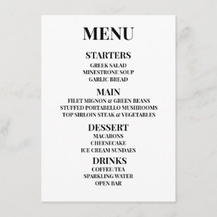 Customise - Create Your Own Menu