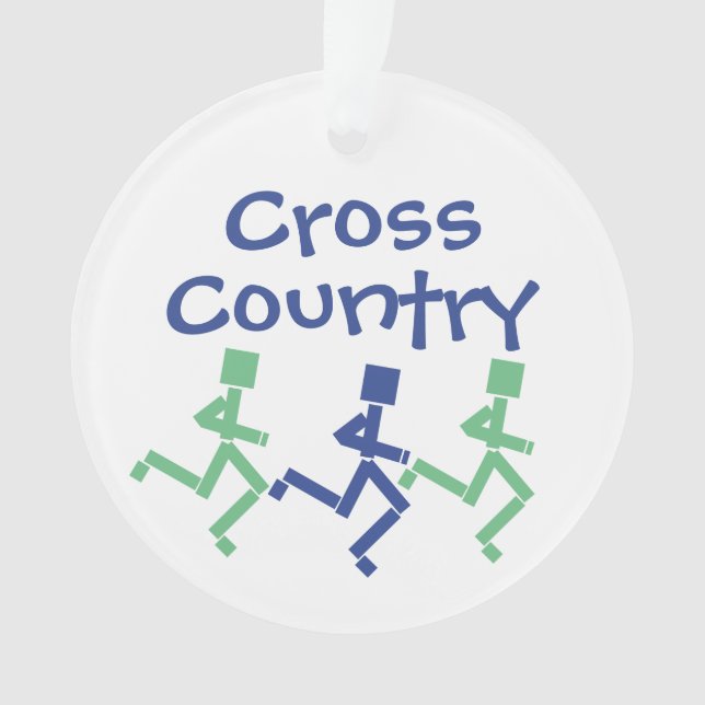 Customise Cross Country Running Back and Front Ornament (Front)